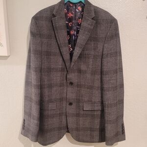 NEXT Grey Check Slim Fit Suit Jacket size 38R